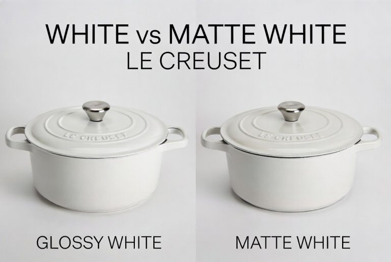 White vs Matte White Le Creuset