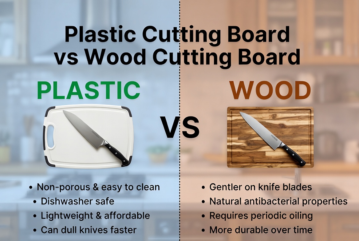 plastic cutting board vs wood cutting board